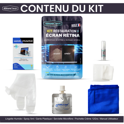 4StarsClean Kit Staingate Cleaner / Anti-reflective Coating Cleaning For MacBook Retina Screen